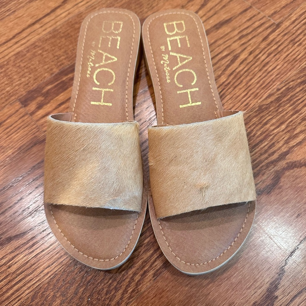 Tan Slide Sandals